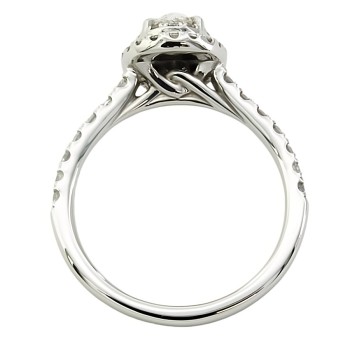 Platinum Diamond Cluster Ring size O